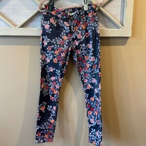 Anthropologie Floral Citizens of humanity Thompson Med Rise‎ 29" skinny Jeans